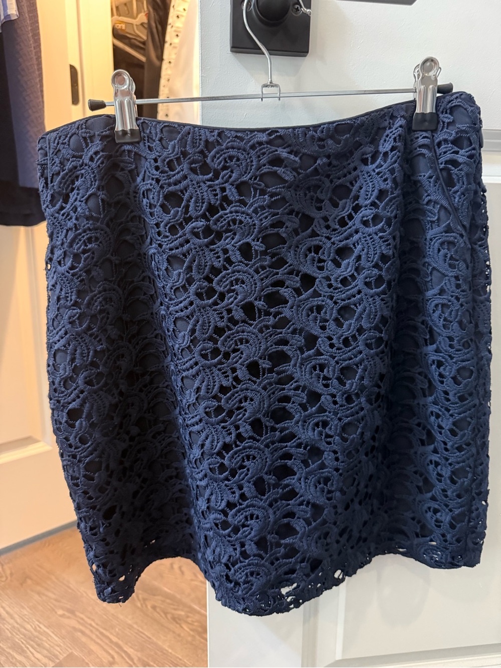 Banana Republic Navy Crochet Mini Skirt